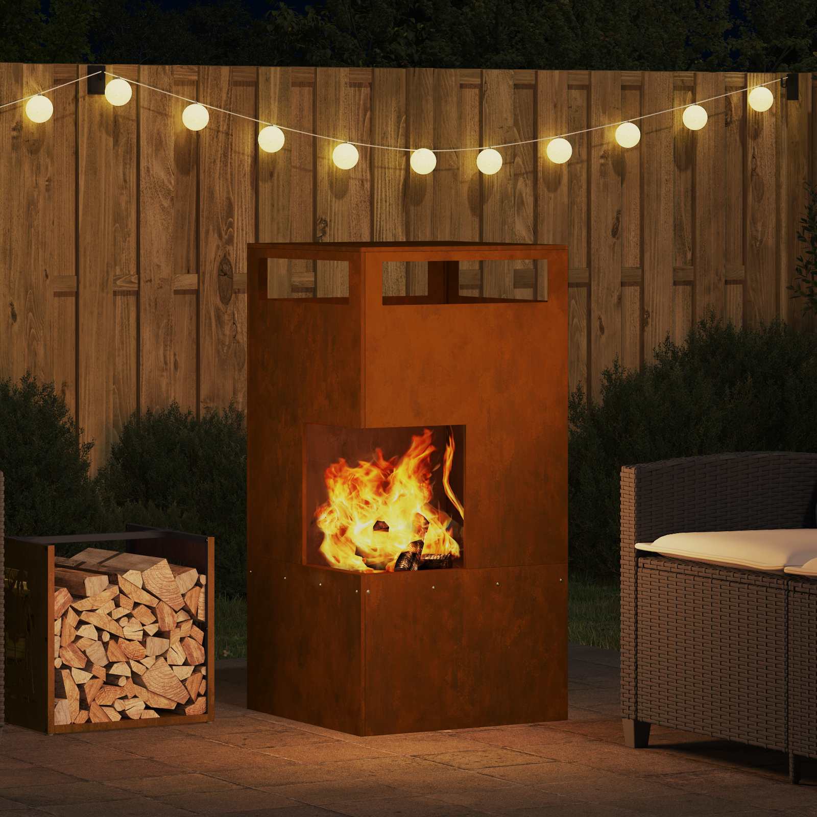 Focolare Marrone 50 x 50 x 100 cm | homemem39