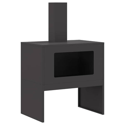 Focolare Nero 60 x 40 x 96 cm Acciaio