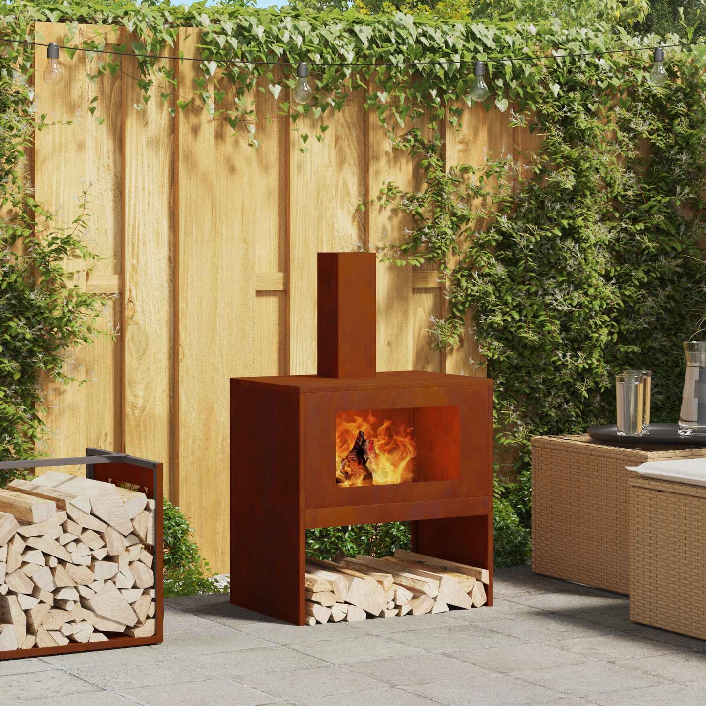 Focolare Marrone 60 x 40 x 96 cm | homemem39