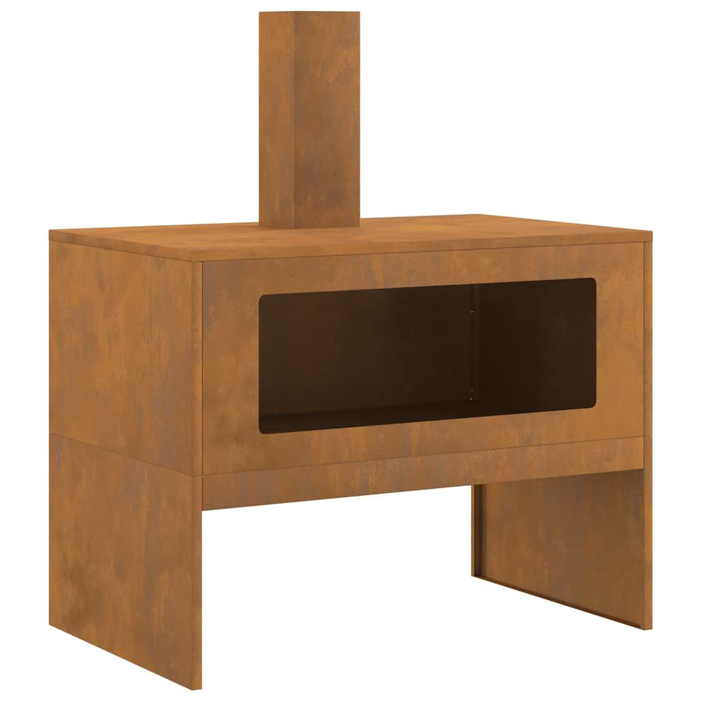 Focolare Marrone 80 x 50 x 96 cm acciaio corten