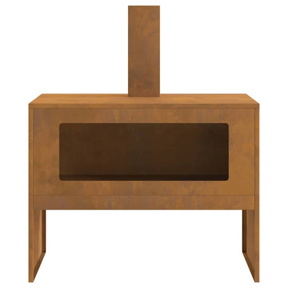 Focolare Marrone 80 x 50 x 96 cm acciaio corten