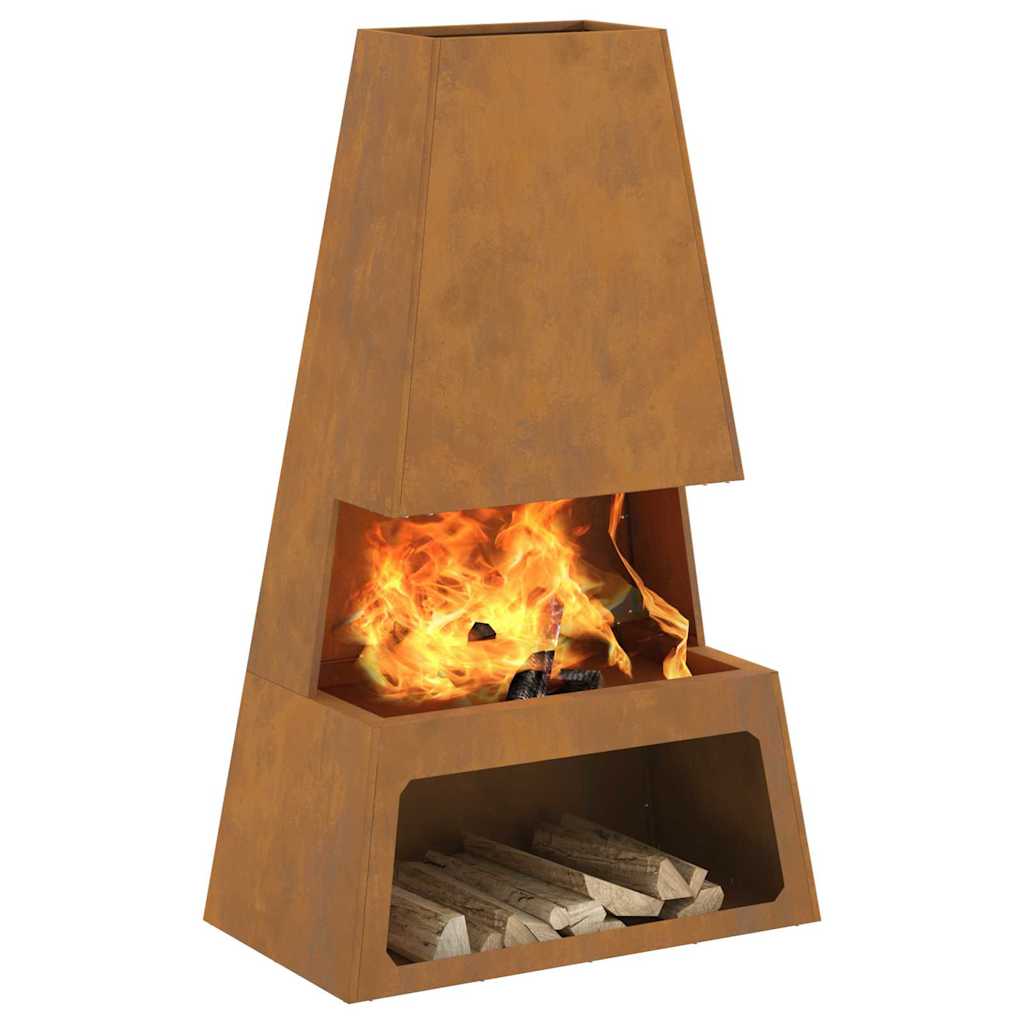 Focolare Marrone 60 x 35 x 100 cm Acciaio