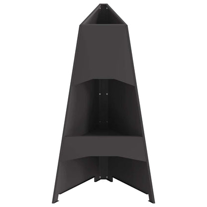 Focolare Nero 50 x 50 x 95 cm Acciaio