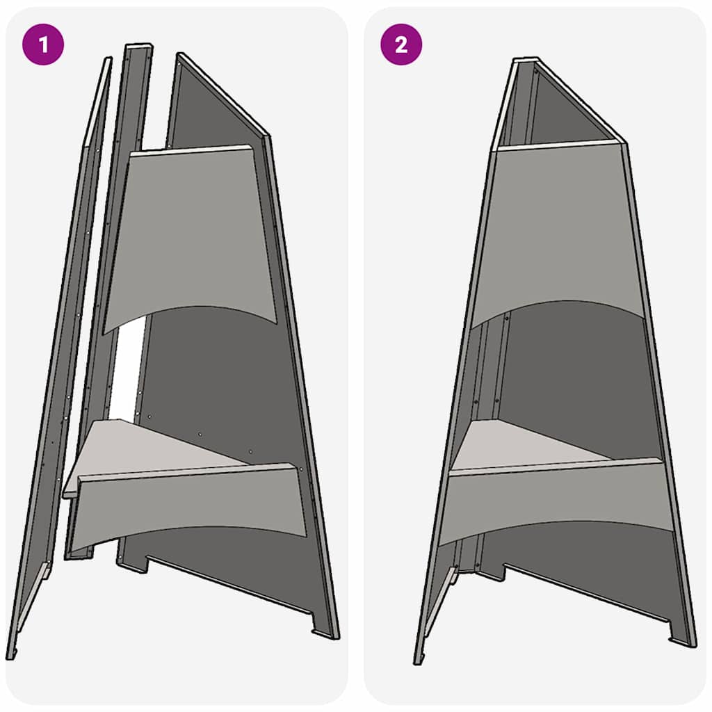 Focolare Marrone 50 x 50 x 95 cm | homemem39