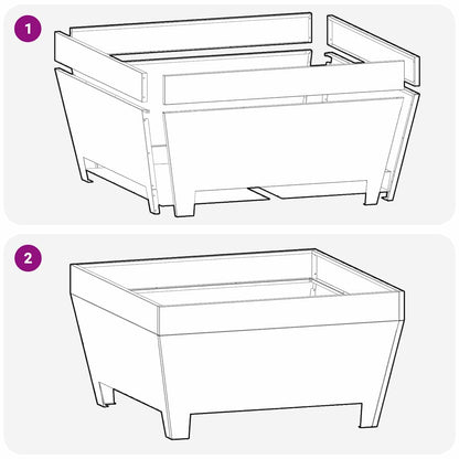 Focolare Nero 80 x 80 x 43 cm Acciaio