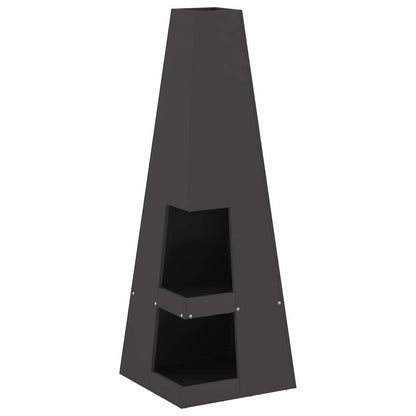 Focolare Nero 35 x 35 x 100 cm Acciaio