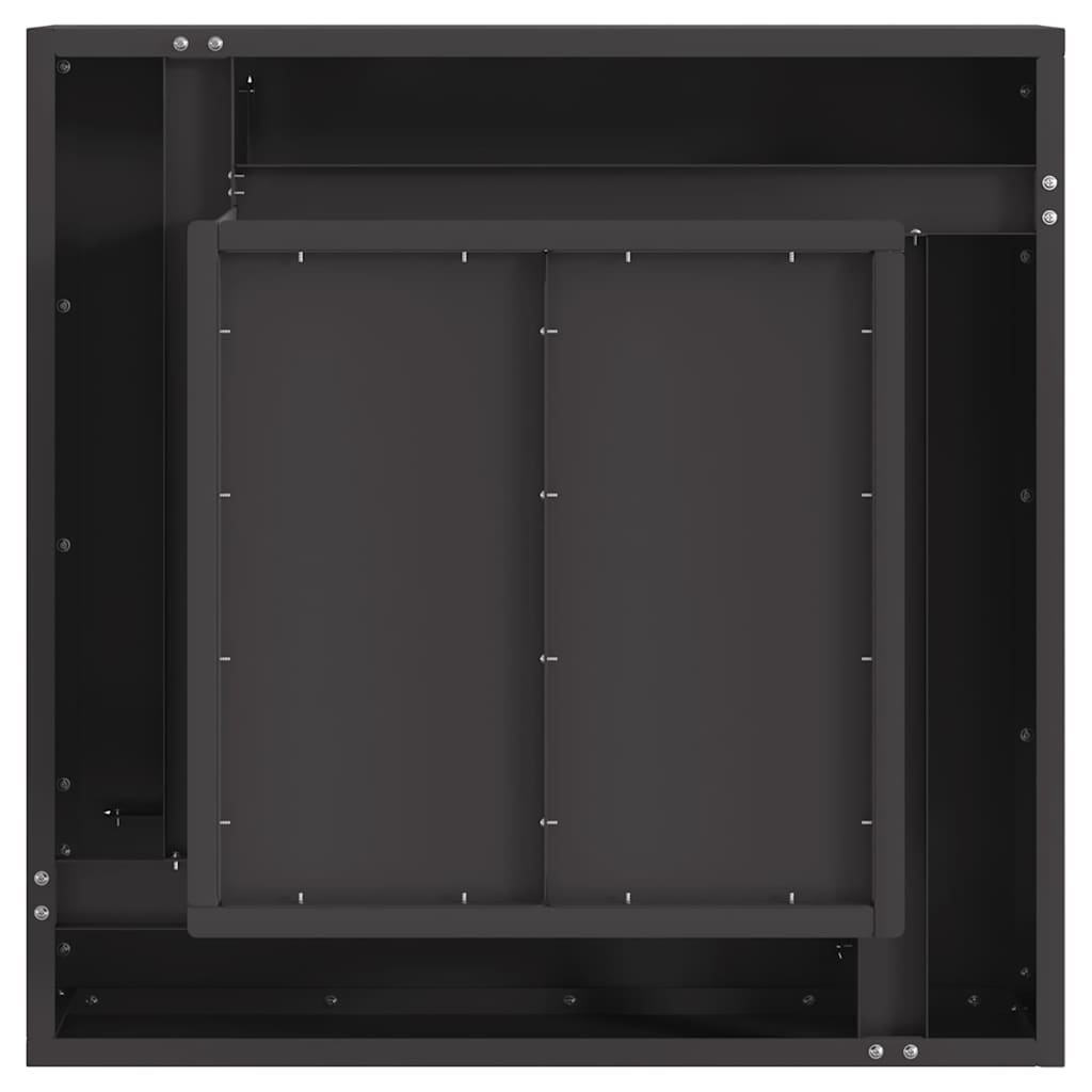 Focolare Nero 60 x 60 x 30 cm Acciaio