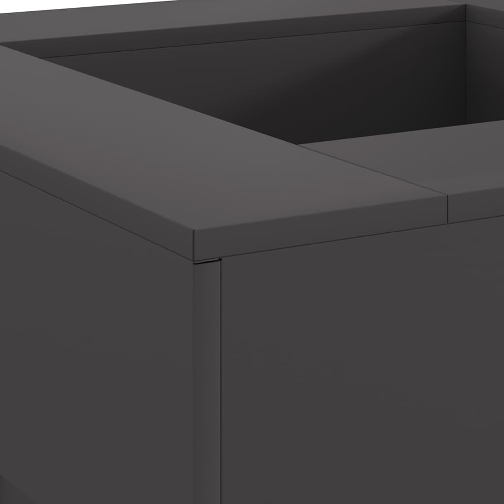 Focolare Nero 80 x 80 x 40 cm Acciaio | homemem39