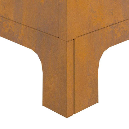 Focolare Marrone 50 x 50 x 70 cm acciaio corten