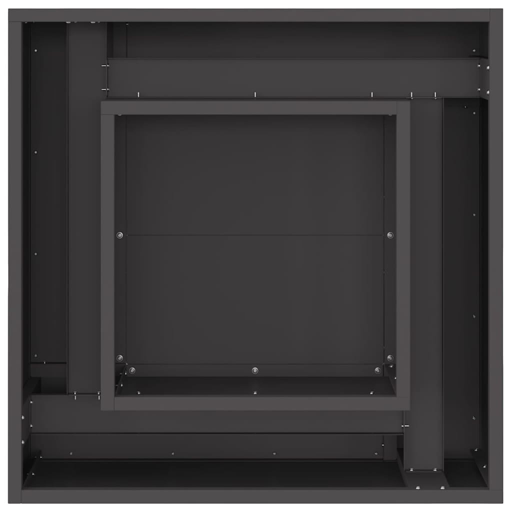 Focolare Nero 60 x 60 x 30 cm Acciaio