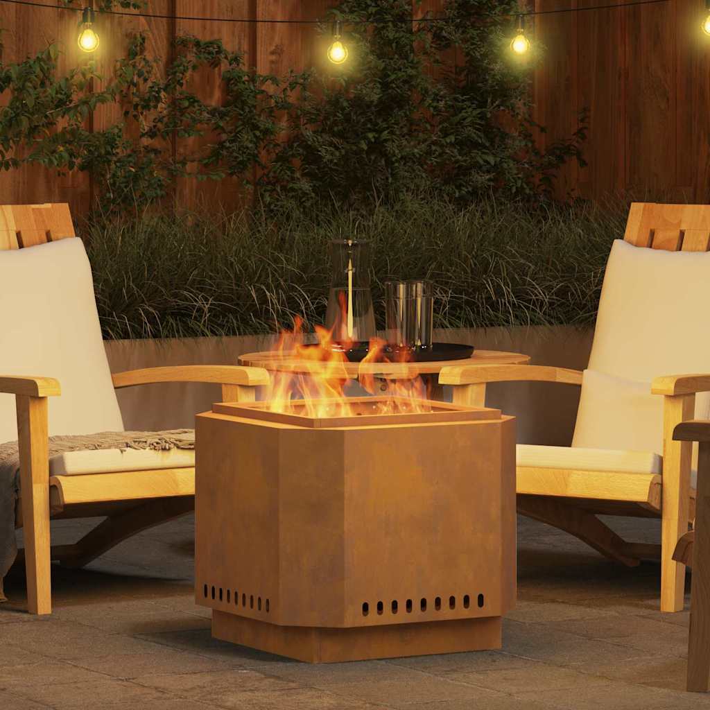 Focolare Senza Fumi Marrone 58 x 58 x 51 cm Acciaio