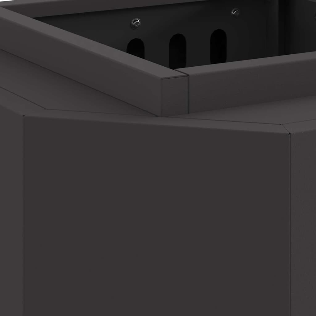 Focolare Senza Fumi Nero 38 x 38 x 51 cm Acciaio