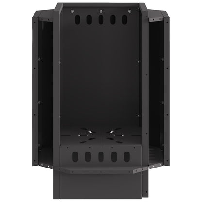 Focolare Senza Fumi Nero 38 x 38 x 51 cm Acciaio