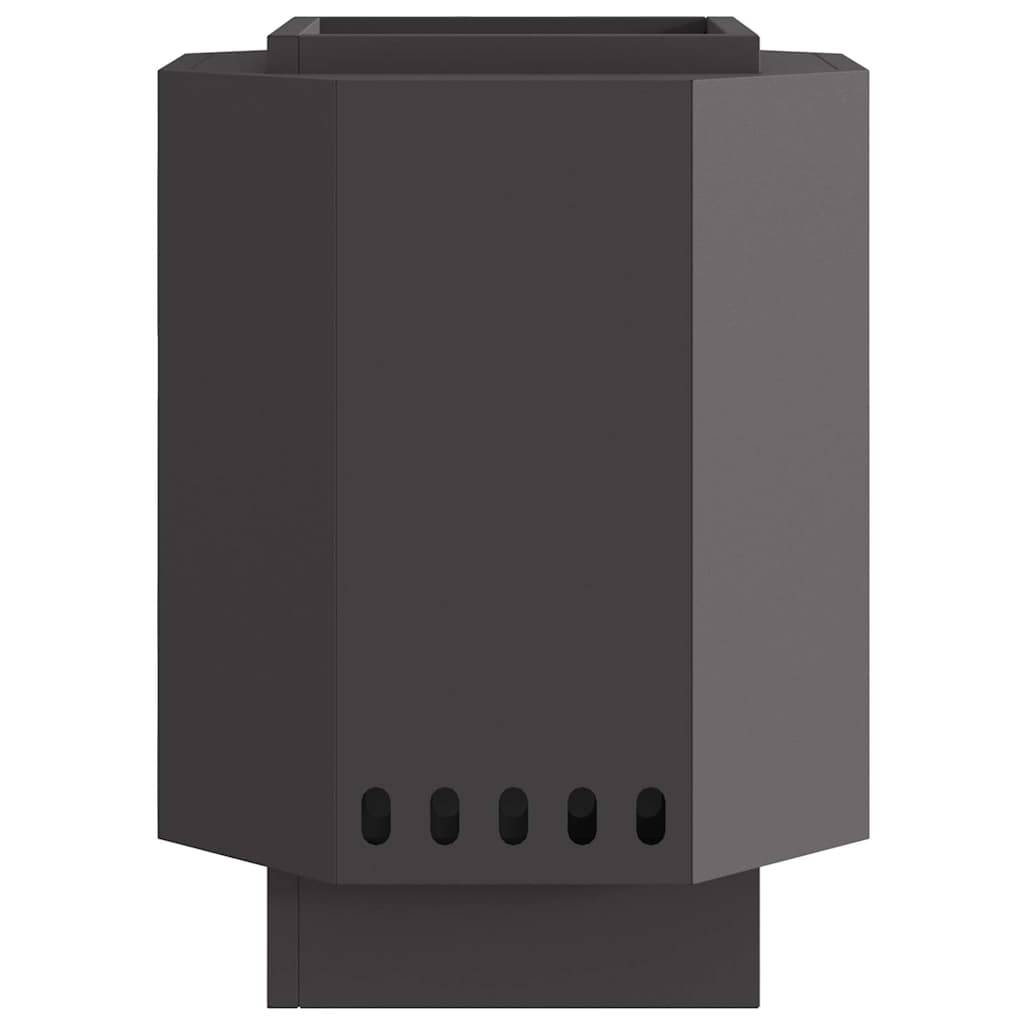 Focolare Senza Fumi Nero 38 x 38 x 51 cm Acciaio