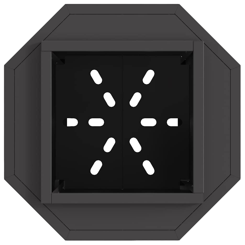 Focolare Senza Fumi Nero 38 x 38 x 51 cm Acciaio