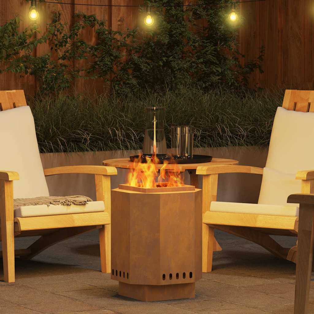 Focolare Senza Fumi Marrone 38 x 38 x 51 cm Acciaio