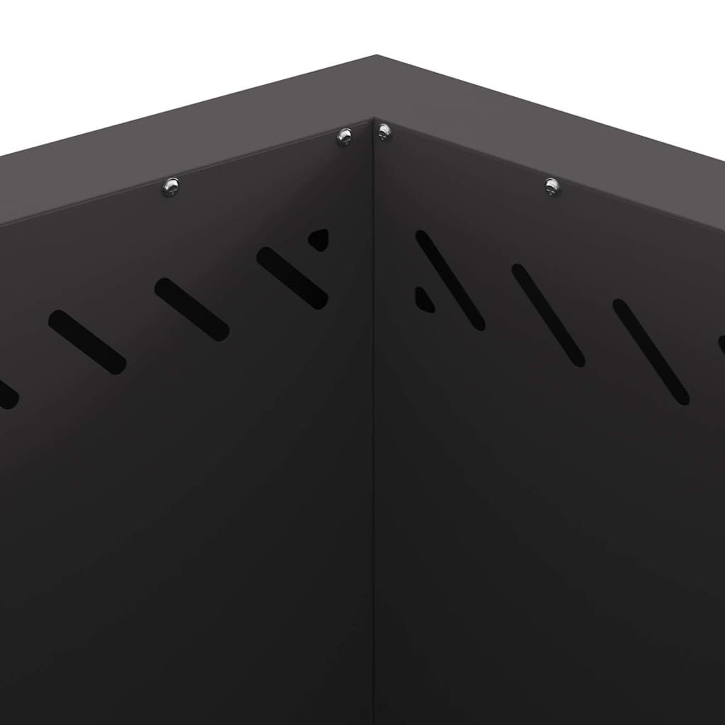 Focolare Senza Fumi Nero 58 x 58 x 51 cm Acciaio