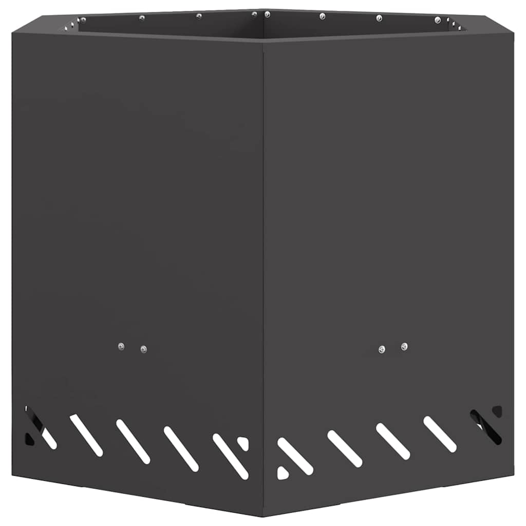 Focolare Senza Fumi Nero 58 x 58 x 51 cm Acciaio