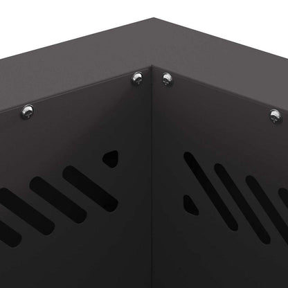 Focolare Senza Fumi Nero 38 x 38 x 51 cm Acciaio