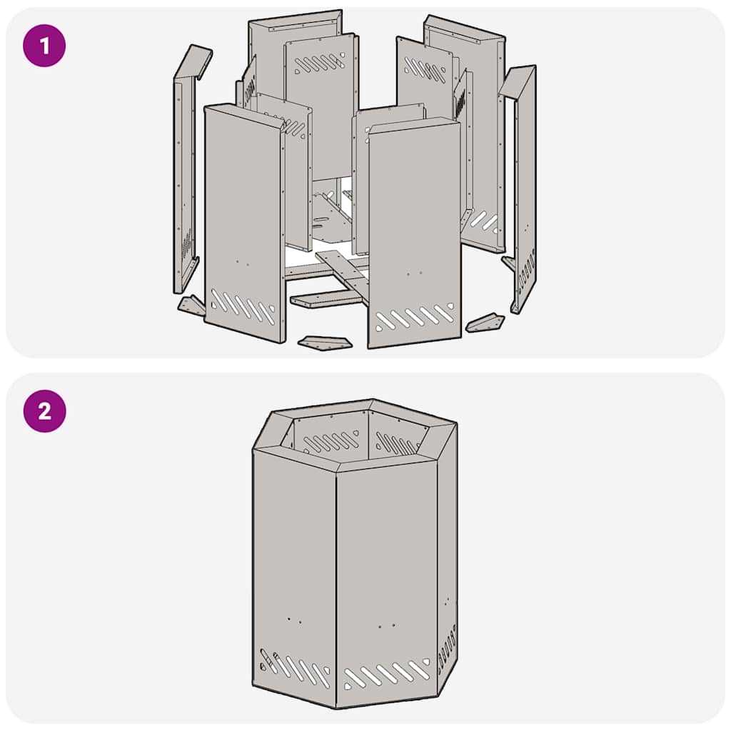 Focolare Senza Fumi Nero 38 x 38 x 51 cm Acciaio