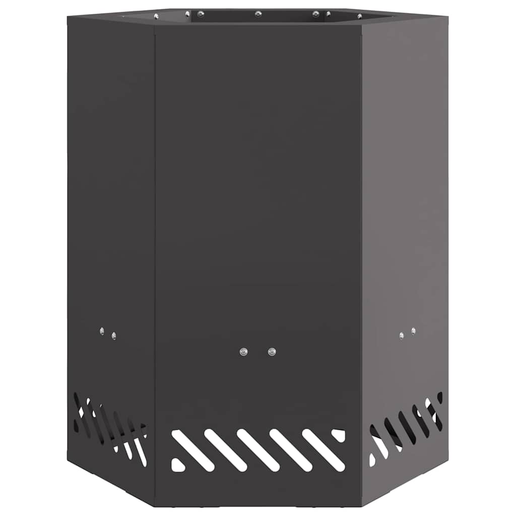 Focolare Senza Fumi Nero 38 x 38 x 51 cm Acciaio