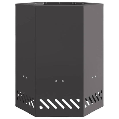 Focolare Senza Fumi Nero 38 x 38 x 51 cm Acciaio