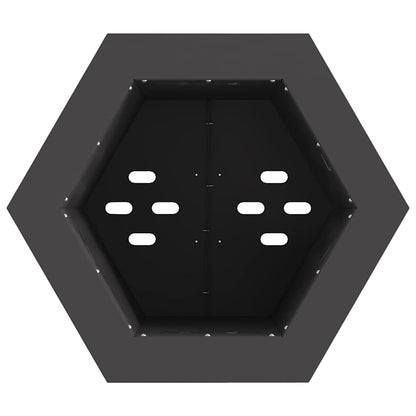 Focolare Senza Fumi Nero 38 x 38 x 51 cm Acciaio