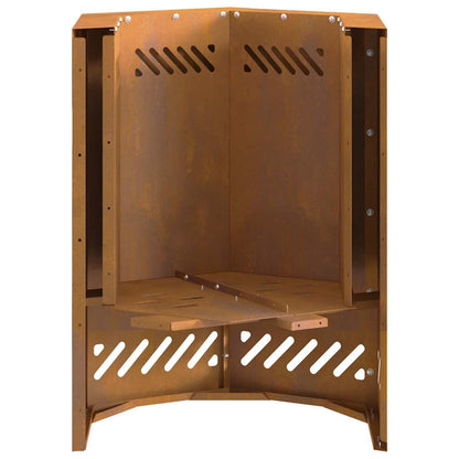 Focolare Senza Fumi Marrone 38 x 38 x 51 cm Acciaio