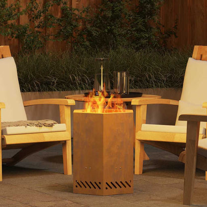 Focolare Senza Fumi Marrone 38 x 38 x 51 cm Acciaio