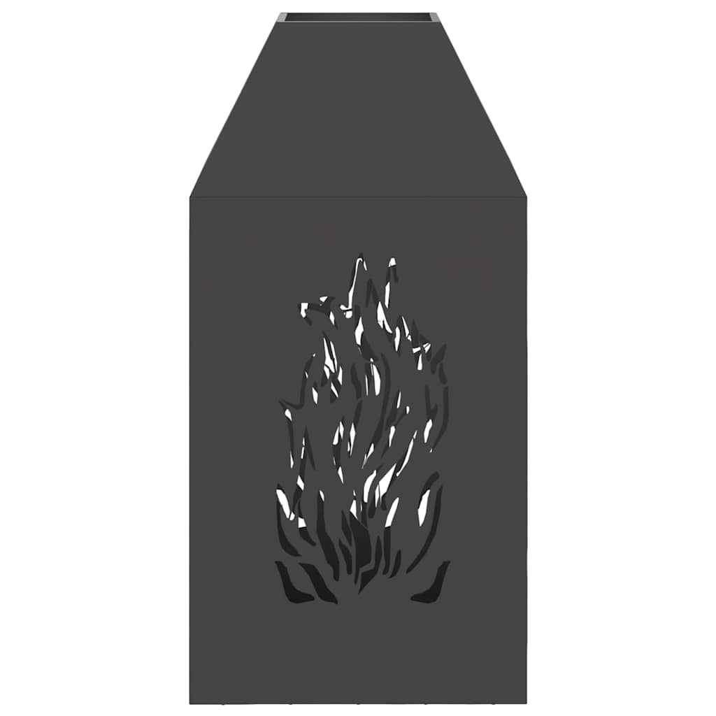 Focolare Nero 50 x 50 x 100 cm Acciaio