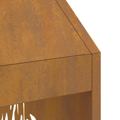 Focolare Marrone 50 x 50 x 100 cm Acciaio