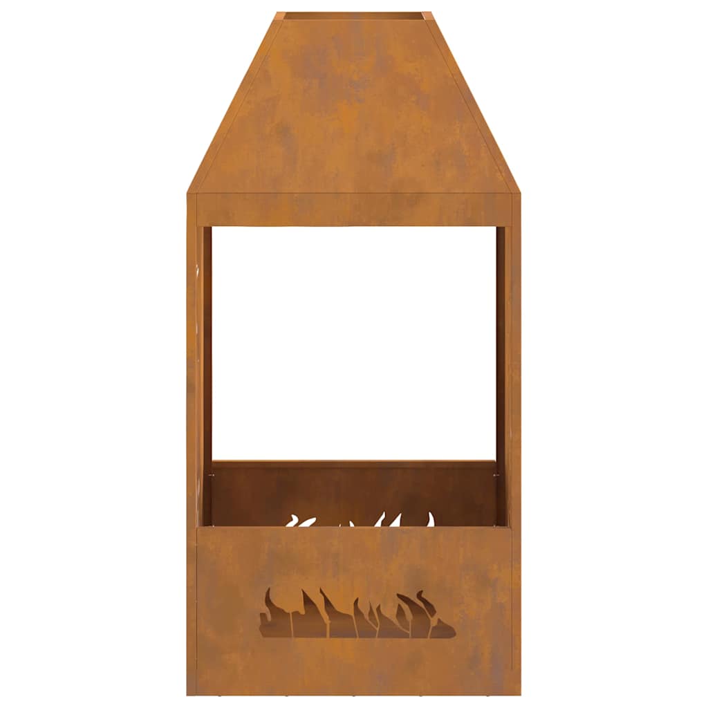 Focolare Marrone 50 x 50 x 100 cm Acciaio