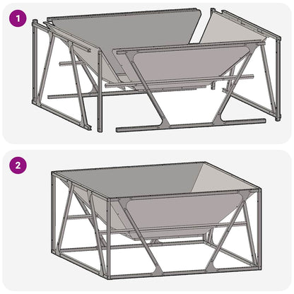 Focolare Nero 80 x 80 x 40 cm Acciaio