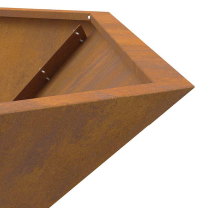 Focolare Marrone 100 x 100 x 28 cm acciaio corten