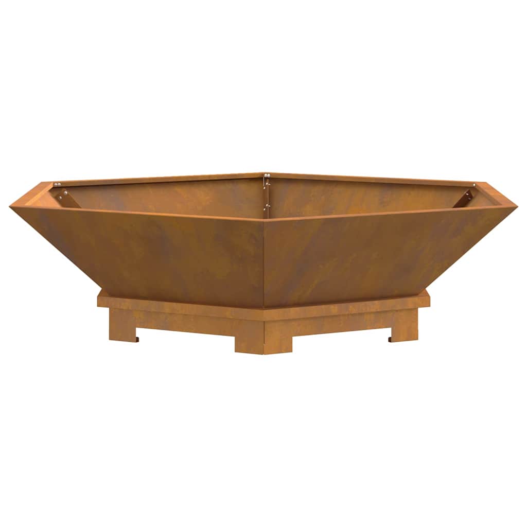 Focolare Marrone 100 x 100 x 28 cm acciaio corten
