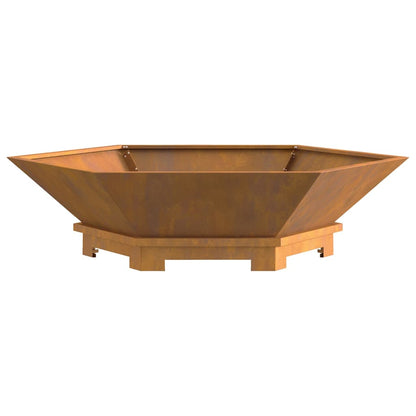 Focolare Marrone 100 x 100 x 28 cm acciaio corten