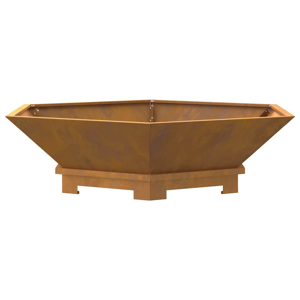 Focolare Marrone 100 x 100 x 28 cm acciaio corten