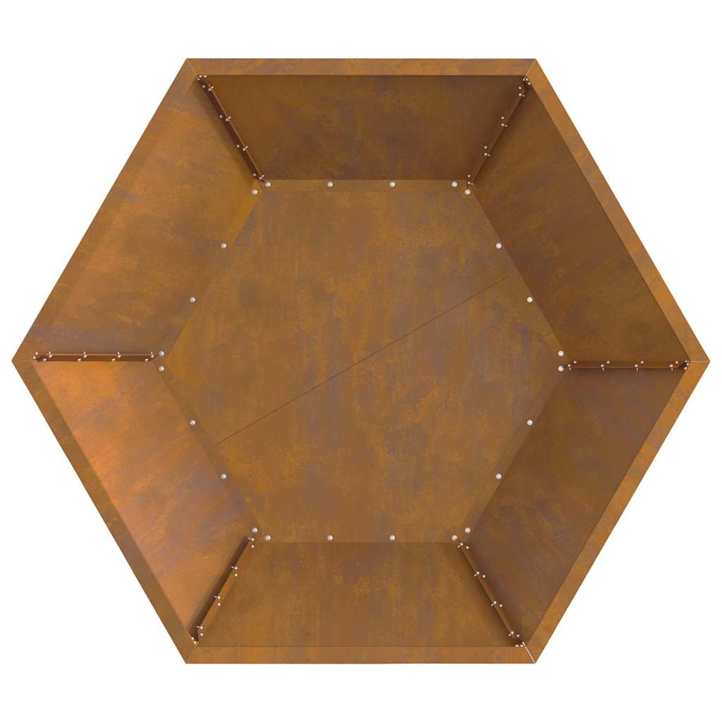 Focolare Marrone 100 x 100 x 28 cm acciaio corten