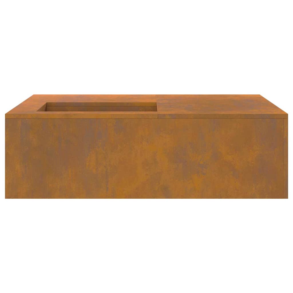 Focolare Marrone 100 x 100 x 30 cm acciaio corten
