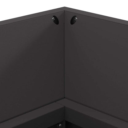 Focolare Nero 160 x 45 x 35 cm Acciaio