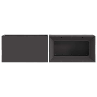 Focolare Nero 160 x 45 x 35 cm Acciaio