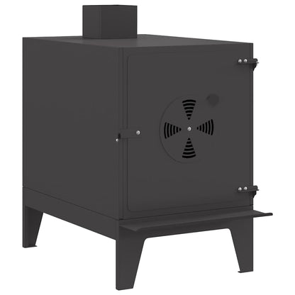 Stufa da campeggio con sfiato dell'aria Nero 35 x 50 x 60 cm