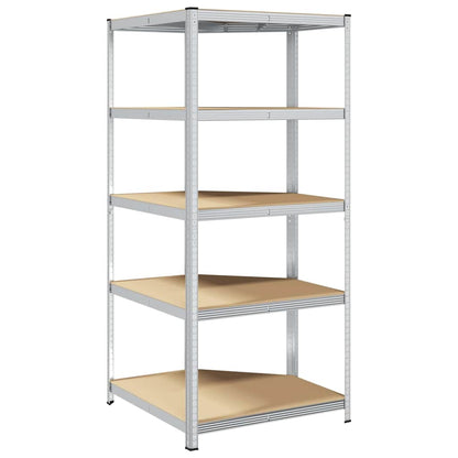Mensola angolare Argento 90 x 90 x 198 cm Legno multistrato | homemem39