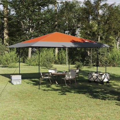 Tenda Gazebo Arancione 395 x 395 x 251 cm Tessuto | homemem39