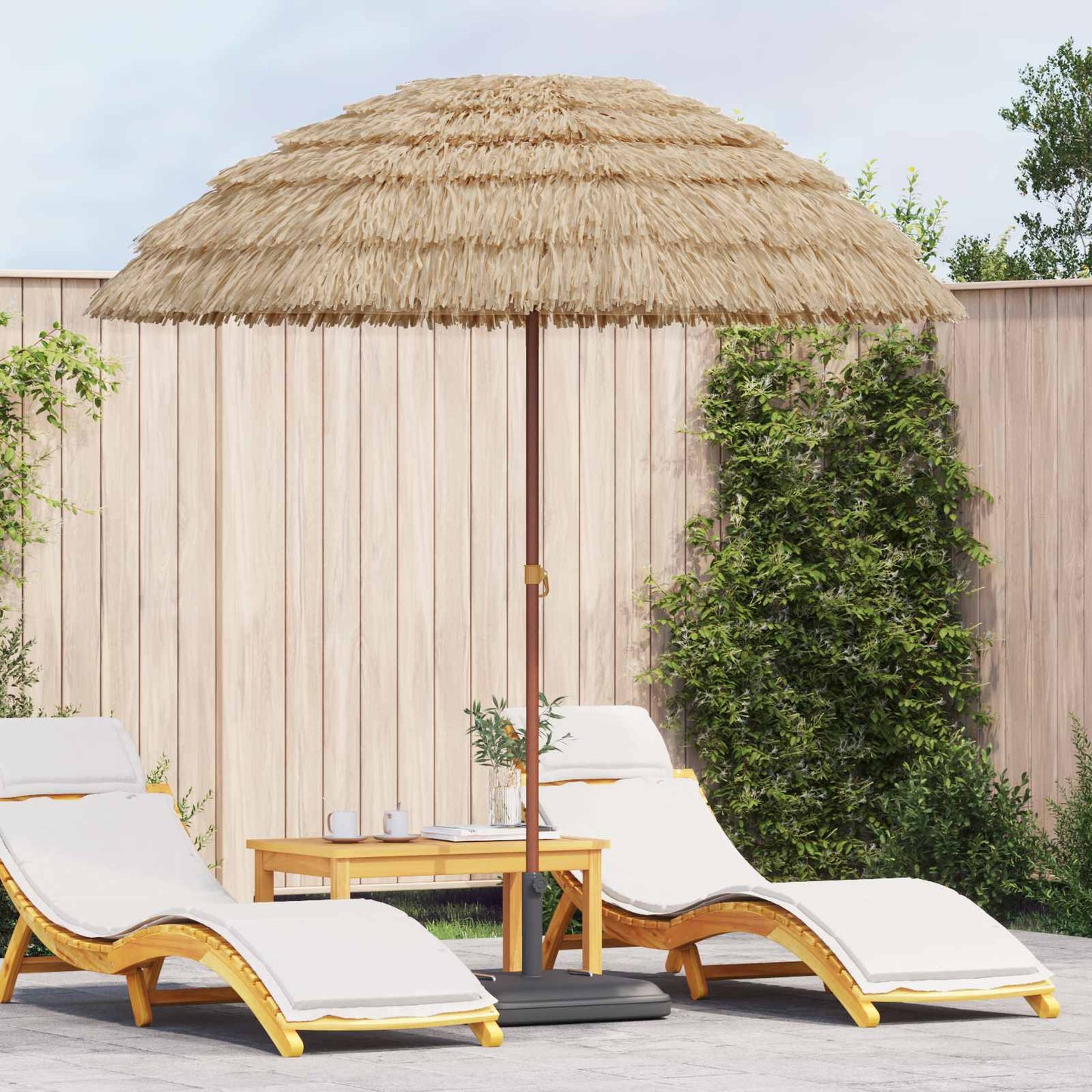 Ombrellone da Spiaggia Naturale 205 x 205 x 210 cm | homemem39