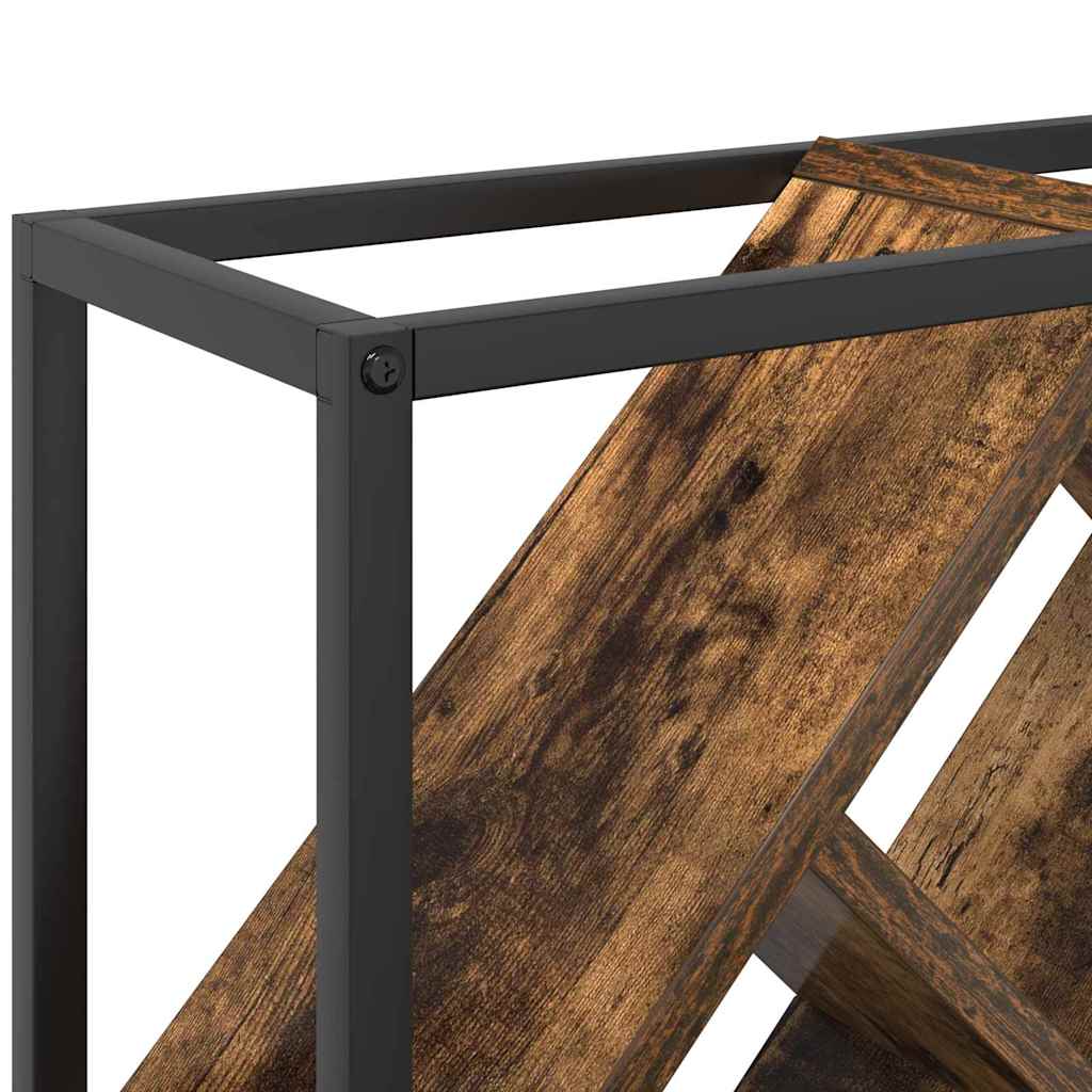 Portabottiglie Rovere fumo 51 x 18 x 52,5 cm Legno multistrato