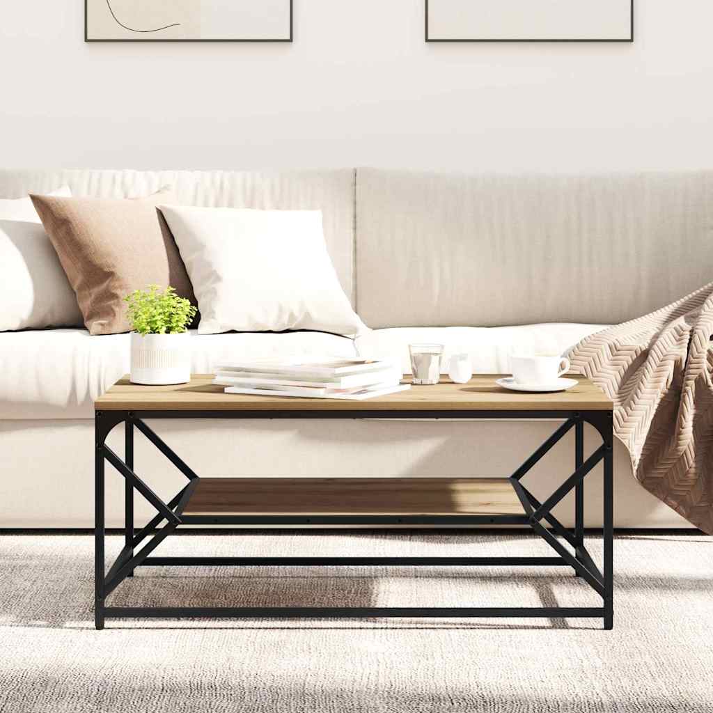 Tavolino da salotto Rovere artigianale 90 x 50 x 40 cm