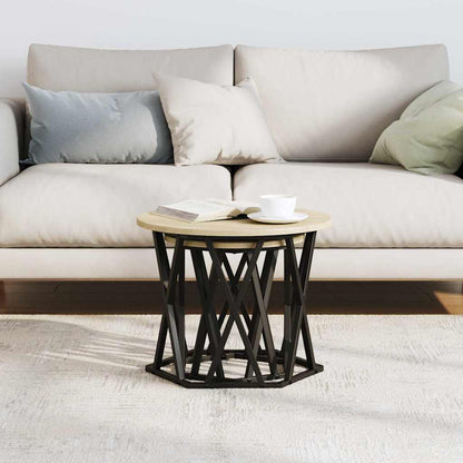 Tavolo laterale 2 pcs rovere sonoma 50 x 50 x 40 cm