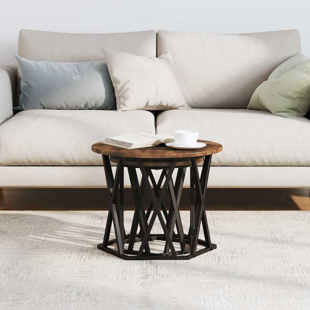 Tavolo laterale 2 pcs Rovere fumo 50 x 50 x 40 cm