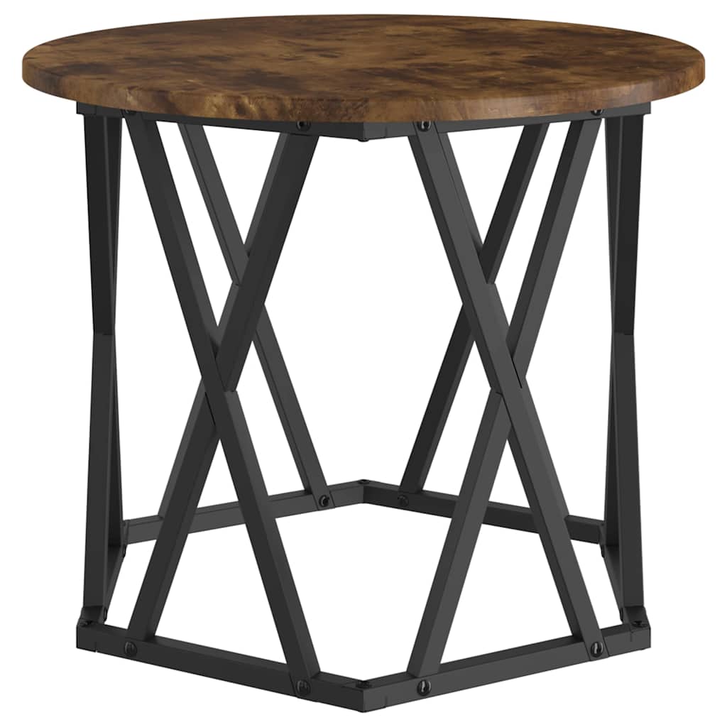 Tavolo laterale 2 pcs Rovere fumo 50 x 50 x 40 cm